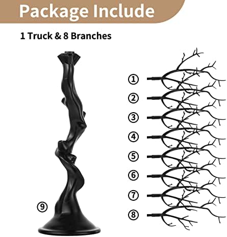 NUPTIO Black Ornament Tree, 22.8 Inch Artificial Halloween Spooky Branch - Image 6
