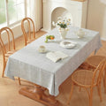 Zobesta Linen Table Cloth Rectangle Tables 60x120 in Plaid Gray Tablecloth by ZOBESTATABLECLOTH