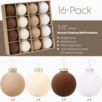 Sea Team 16-Pack Flocked Velvet Christmas Ball Ornaments, Baking Time - Image 3