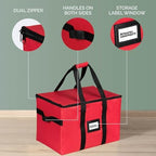 Christmas Ornament Storage Container,Box Stores Up to 96, Adjustable Dividers, Large Organizer Bin to Protect and Store Holiday Décor - Image 7