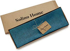 Solino Home 100% Linen Placemats Chambray Teal, Athena 14 x 19 in, Set of 4 - Image 3