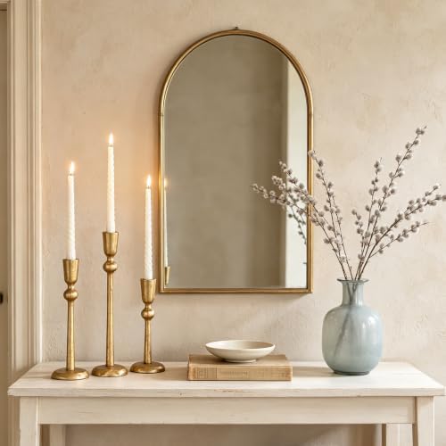 Gold Taper Candle Holders Set of 3, Heavy Candlestick Holders Decorative Candle Stand for Table Centerpiece, Cast Iron Candle Stick Holder Decor - Image 6