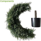 Artificial Crescent Moon Topiary Tree Ramadan Eid Mubarak Decoration Potted Faux Green Plant for Islamic Festival Indoor Home Christmas Decor (63cm/25inch) - Image 2
