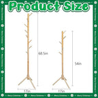 PURPLE STAR 1N 2 Set Christmas Wooden Stocking Holder Stand, Rustic Freestanding Xmas Stockings Hanger Rack, Christmas Stocking Tree Stand Rack for Holiday Home Living Room Farmhouse Decoration - Image 2