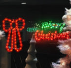 2 Pack Christmas Window Silhouette Lights - Lighted Merry Christmas Sign and Bow for Holiday Indoor Wall Door Glass Decorations - Image 6