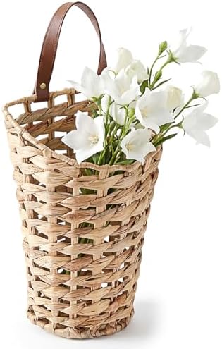 OwnMy Water Hyacinth Hanging Basket Woven Wall Basket for Planters, Flowers by OwnMy