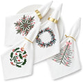 12 Pcs Embroidered 100% Cotton Christmas Napkins 18x18 Inch by Unknown