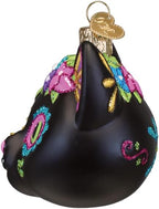 Old World Christmas Dia De Los Muertos Cat Glass Blown Ornament for Christmas Tree, Handcrafted Holiday Decoration, Dia De Los Muertos Collection - Image 2