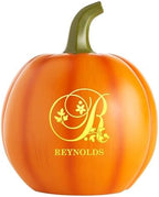 Let's Make Memories Personalized Pumpkin for Halloween - Custom Jack O Lantern with Your Name - Fall Decor - Light Up Pumpkin for Indoor/Outdoor Use - Floral Name and Monogram - Large - Orange by LetsMakeMemories