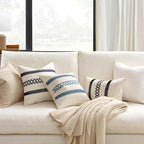 MIULEE Set of 2 Black Boho Decorative Pillow Covers 20x20 Inch - Image 2