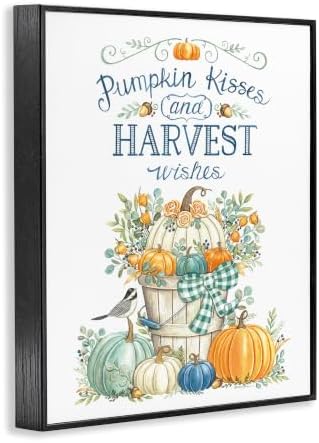 Autumnal Fall Pumpkins Botanical Bouquet, 11 x 14 Inch Framed Giclée Print - Image 2