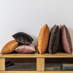 JUSPURBET 28x28 Euro Velvet Throw Pillow Covers Set of 2,Rust - Image 3