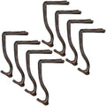 Lulu Decor,100% Cast Iron 8" Stocking Holder for mantle Holds Up to 9 lbs Low Profile Design with Rubber Grip Ideal for Christmas Stockings Garland Holder Simple Natural Branch antler shape (Set of 8) by LuluDecor