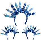 The Dreidel Company Menorah Headbands, Fun for Hanukkah, Personal Decorations for the Festival of Lights (12-Pack) - Image 7