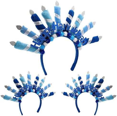 The Dreidel Company Menorah Headbands, 8-Pack Fun for Hanukkah, Personal Decorations for the Festival of Lights - Image 7