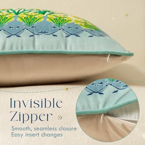 Vintage Floral Pillow Cover 18x18, Daffodil - Image 5