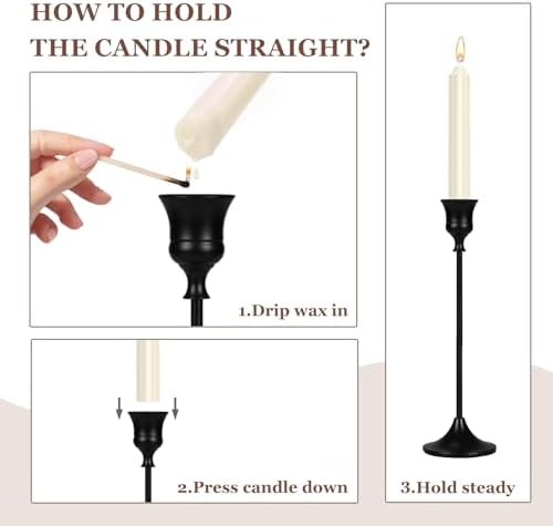 Candlestick Holders White, 9 Packs Taper Candle Holder for Candlesticks, Candle Sticks Holder Decor for Home Decor - Image 4