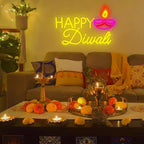 Happy Diwali Neon Sign Dimmable Festival of Light Oil Lamp Neon Light - Image 7