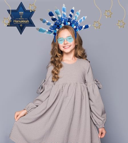 The Dreidel Company Menorah Headbands, 8-Pack Fun for Hanukkah, Personal Decorations for the Festival of Lights - Image 5