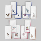 FINGERCRAFT Cloth Napkins Set of 12, 100% Cotton, 20x20 Inch, Multi Print by FINGERCRAFT