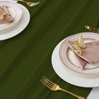 MDS Pack of 12 | Olive Green | 14ft Chiffon Table Runner 29x170 Inches Long Romantic Rustic Sheer Gauze Runner for Wedding Bridal Shower Birthday Banquets Engagement Spring Easter Boho Decorations - Image 4