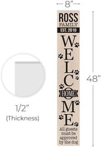 Personalized Welcome Sign for Front Door, Custom Welcome Sign for Porch Outdoor Welcome Home Decorations, 48"x8" PVC Sign (Design 22) - Image 5