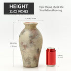 LUKA Ceramic Rustic Flower Vase Home Decor-11 inches Large Tall Retro Vases - Image 2