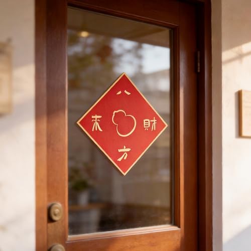 24 Pcs Chinese New Year Decoration Set Spring Festival Couplets Lunar New Year Paper Window Stickers Good Luck Ornaments for Home Door Window Year of The Horse 2026 Party Decor Festive Party - Image 4