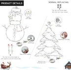 Christmas Window Silhouette LED Lights Decorations, Pack of 2 Sign Lighted Snow Man and Christmas Tree for Holiday Indoor Wall Door Glass Decor - Image 4