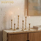 NUPTIO Gold Candle Holders for Decor: Unique Candlestick Candleholders - Image 2