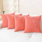 CaliTime Decorative Couch Throw Pillow Covers 18 X 18 Inches Living Coral by CaliTime