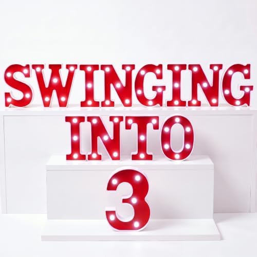 Honoson 13 Pcs swinging into 3 spider birthday decorations LED Lights Sign - Image 6