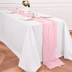 16 Pack Pink Table Runner 10FT Cheesecloth Table Runner Boho Gauze Table Runners Rustic Long Sheer Fabric Table Runners for Wedding Party Bridal Shower Farmhouse & Home Decor - Image 4