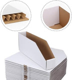 EXYGLO Cardboard Boxes, Pack of 35 Corrugated Storage Bins 12x2x4.5 inch Pantry Organizer Bins for Shelves Garage Office Organization - Image 4