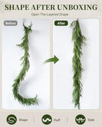 6 FT Norfolk Pine Garland, Real Touch Christmas Greenery Decor - Image 3