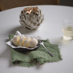 Handmade Cloth Napkins 100% Cotton Napkins with Fringe，Delicate Handmade Cloth Napkins for Dinners, Parties, Weddings and More，18 x 18 Inch Set of 12 - Sage Green - Image 5