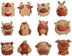 Hand-carved Sculptures, Chinese Zodiac Wooden Carvings, Hand-Carved Wood Sculptures for Home Decor & Gift(Monkeys) - Image 4