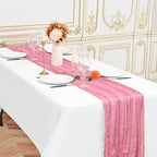 24 Pack Dusty Rose 10Ft Cheesecloth Table Runner - Image 4