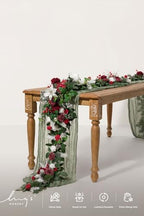 Ling's moment Christmas Artificial Flower Garland Wedding Arch 6 FT - Image 3