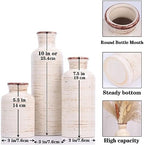 Ceramic Vase Set - 3 Ceramic Small Vases, Farmhouse Country Flower Vase Home Decor, Living Room Decoration, Table Decoration, Fireplace Decor, and Entrance Decorations Centerpieces - Image 2