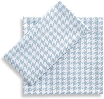 FINGERCRAFT Cloth Napkins Set of 12, 100% Cotton, 20x20 Inch, Dusty Blue - Image 3