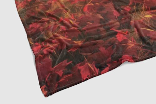Red Maple Forest Flannel Blanket, 80X60in - Image 6