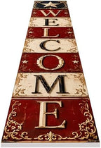 48x8" 4th of July Welcome Porch Sign, Patriotic Porch Decor for Independence Day, Standing Welcome Sign for Front Door, PVC, Design 6 - Image 4