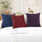 CaliTime Decorative Couch Throw Pillow Covers 24 X 24 Inches Plum Purple - Image 5