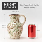 Ceramic Rustic Farmhouse Vase with Handle,‌Retro Flower Vase for Home Decor - Image 2