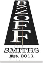 Personalized Welcome Sign for Front Door, Custom Welcome Sign for Porch Outdoor Welcome Home Decorations, 48"x8" PVC Sign (Design 6) - Image 4