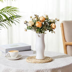 Didaey 10 Pack Composite Plastic Flower Vases Bulk White Small Boho Floral Vases for Dried Flower Bouquet Pampas Grass Centerpieces Fall Wedding Party Living Room Decor(Bohemian) - Image 2