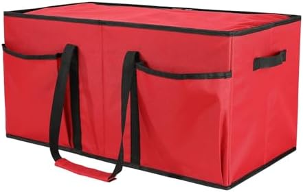 Sattiyrch Christmas Ornament Storage Box,8 Trays with Customizable Dividers,Canvas,Dust-Proof, Collapsible,Portable with Dual Handles,Holds Up to 128 x 2.36 Ornaments - Image 3