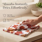 Urban Villa Cloth Napkins Cotton 20x20 (Set of 12) Harvest Leaf Print - Image 3
