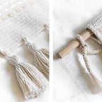 BlissBlush Long Vertical Wall Hanging Tapestry Woven Boho Farmhouse Decor Cream Beige Tassel Handmade Wall Art Decoration for Bedroom Living Room Dorm Nursery Apartment, 16x39 INCH - Image 7